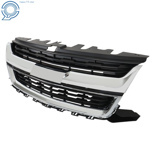 Front Upper Grille W/Chrome Trim For 2015-2020 Chevrolet Colorado 84408363 Black