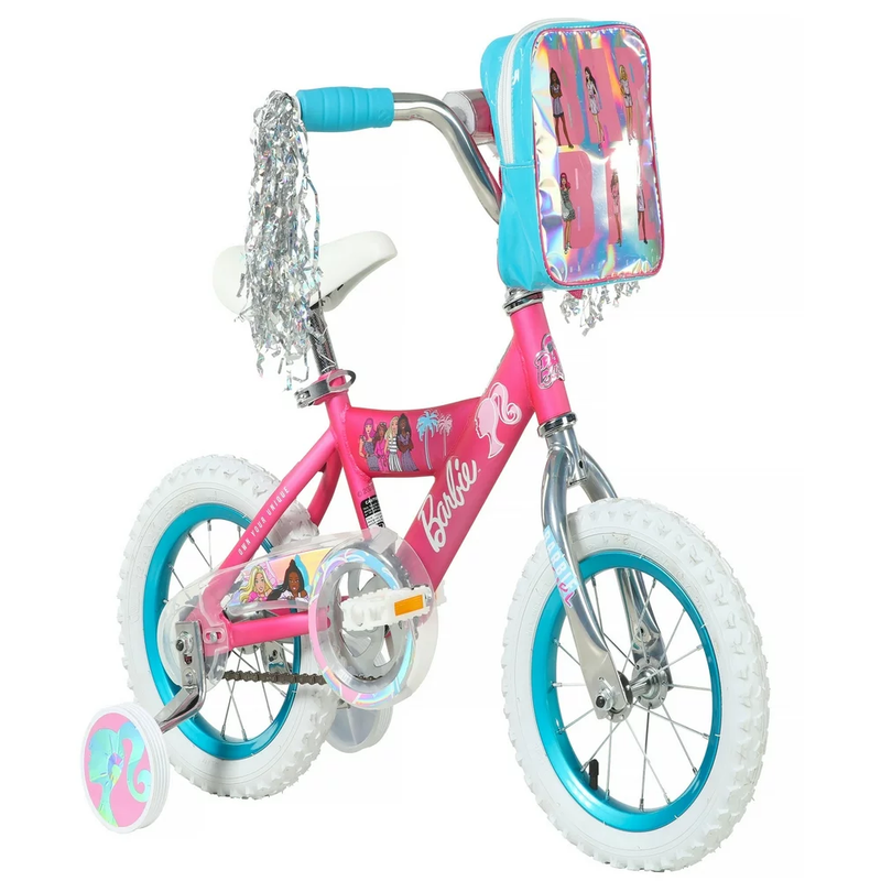 W/ Adjustable Training Wheels & Handlebar Bag Kids Bike