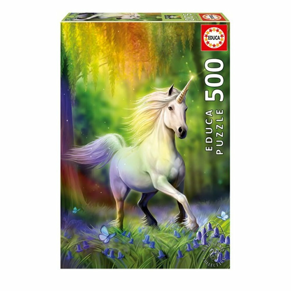 Educa Puzzle, Fantasy, Anne Stokes, Einhorn, Pferd, Chase the rainbow  500 Teile