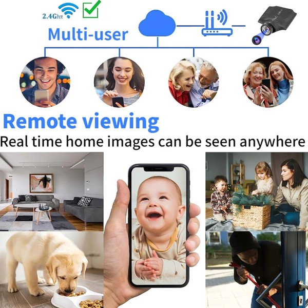 Remote viewing feature for multi-user surveillance system.