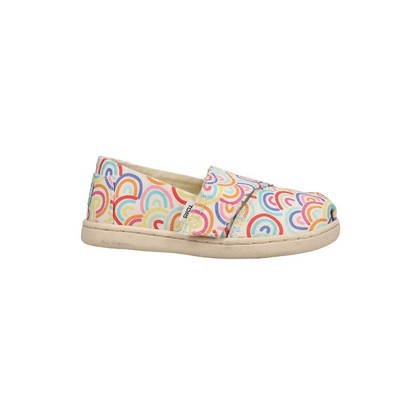 

TOMS Belmont Повседневные туфли на плоской подошве без шнуровки для маленьких девочек 10018473T, Off white, TOMS Belmont Slip On Toddler