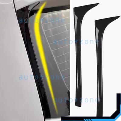 For VW Golf MK7 2014-2018 Rear Window Spoiler Side Wing Cover Trim Gloss Black