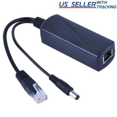 48V to 12V 2A PoE Splitter Adapter IEEE 802.3af for IP Camera, VoIP Phone, AP