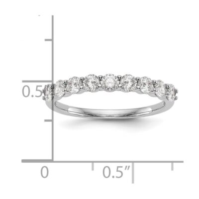 Pre-owned Diamond2deal 14k White Gold 3/4ct Diamond Wedding Band Ring Size 7 For Womens