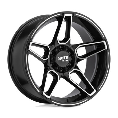 Moto Metal MO994 FANG 20x12 8x6.5 -44mm Machined & Black Gloss; MO99421280344N