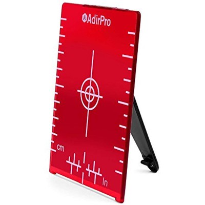 708-01 Laser Levels & Accessories Red Magnetic Floor Target Plate With Stand,
