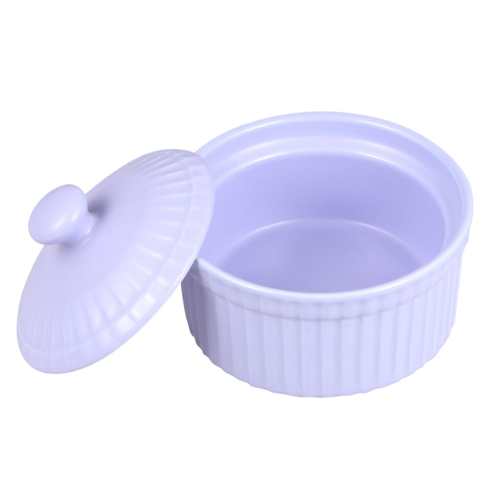 Ceramic Pudding Bowl with Lid Dessert Bowls Small Soup Bowl for