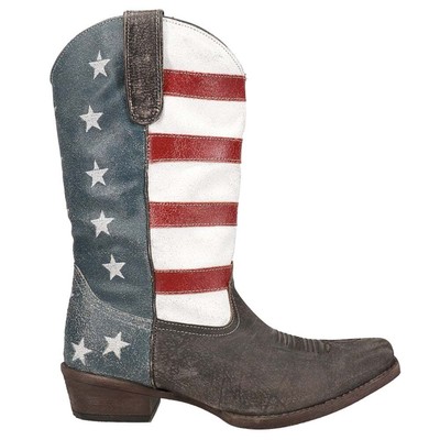 

Roper American Beauty Patriotic Snip Toe Cowboy Womens Brown, Multi Casual Boot, Roper American Beauty Patriotic Snip Toe Cowboy