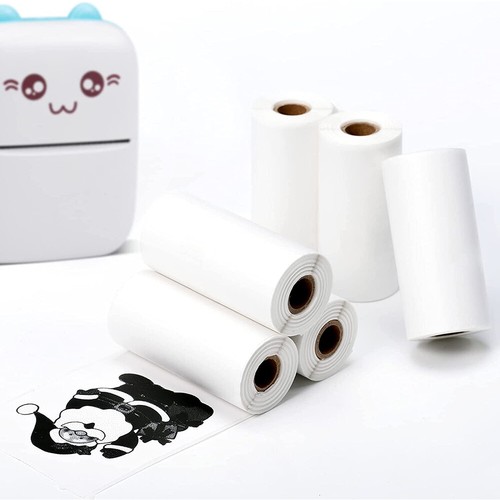 5 Rolls Self Adhesive Thermal Paper for Mini Bluetooth Pocket Printer 57x30 mm