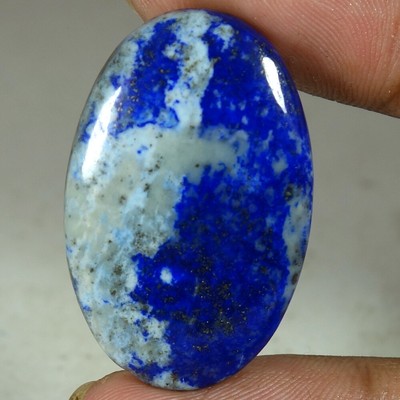 43.25Cts 100% Natural Blue Laips Lazuli Oval Shape Cab Loose Gemstone 21X33X05mm