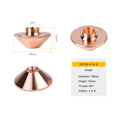 Fiber Laser Nozzle (Penta Sonic) High Power Single Layer Caliber 2.0-6.0 mm