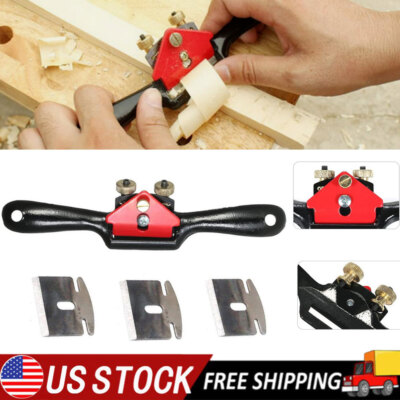 9'' Spoke Shave Plane Metal Blade Wood Manual Planer Woodworking Hand Tool US