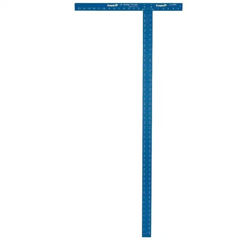 Empire Drywall T Square Aluminum Framing Measuring Layout Tool Blue 48 in