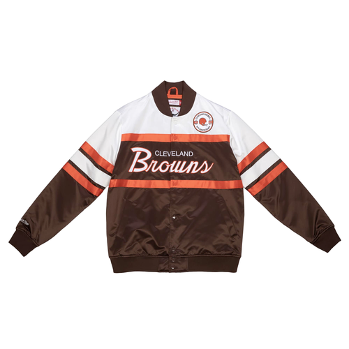 

Mitchell - Ness Special Script Тяжелая Атласная Футбольная Куртка Мужская Коричневая Casu, Коричневый, Mitchell - Ness Special Script Heavyweight Satin Football Jacket