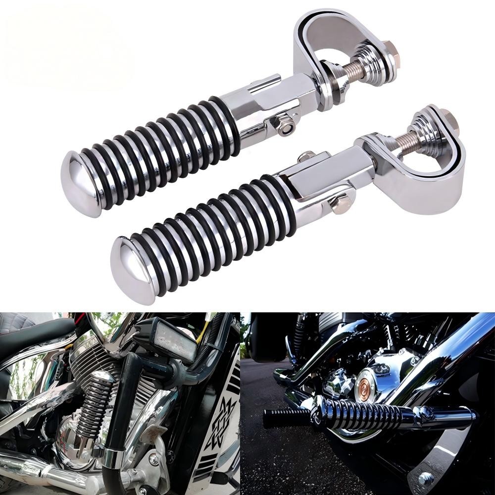 Motorcycle Chrome Fold-on Highway Foot Pegs For Harley Road King Street Glide US