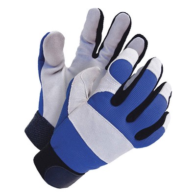 BDG 20-1-1200-X2L Gloves,Blue/Gray,Slip-On,2XL 56LC59
