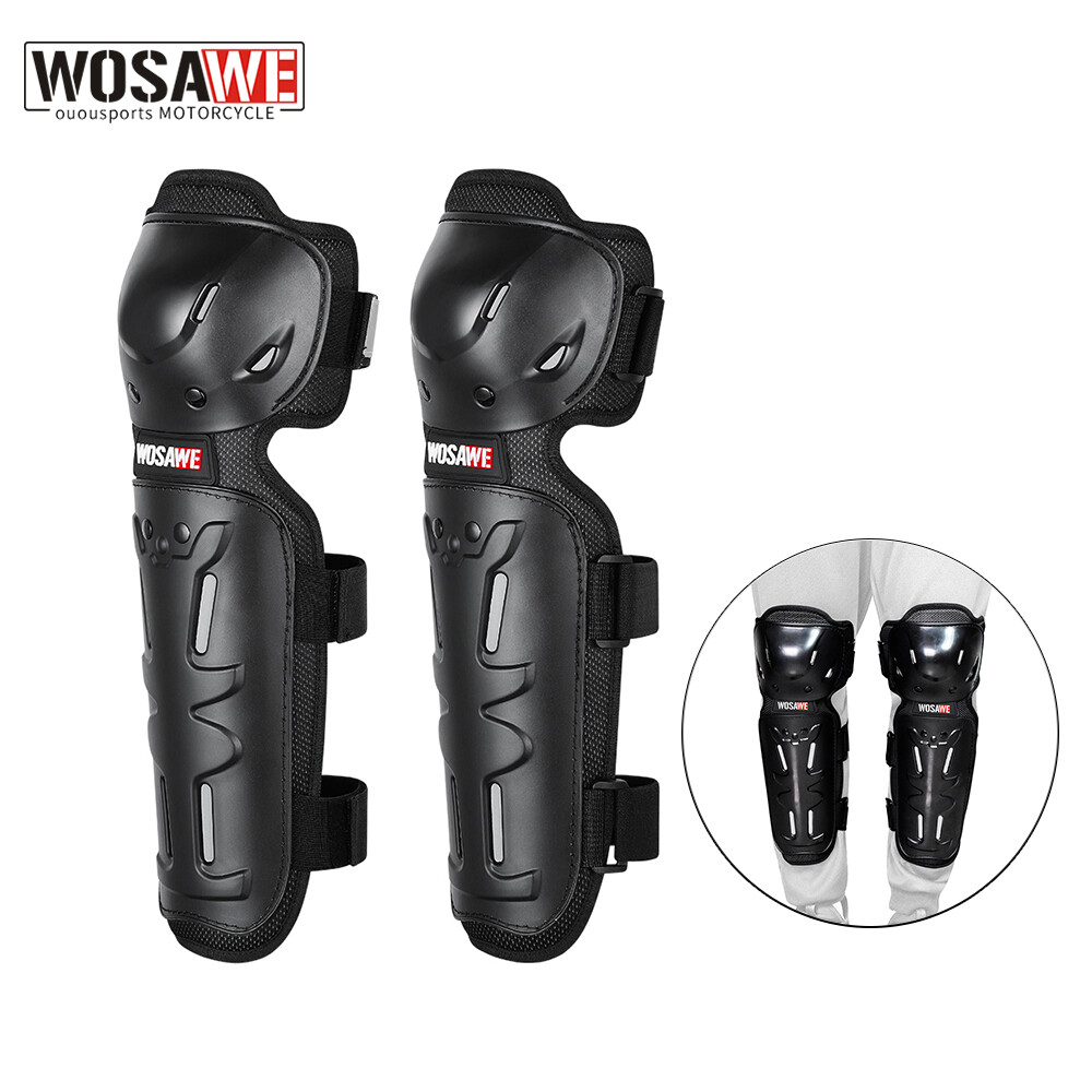 WOSAWE Adults Knee Pads Motorcycle Enduro MTB Brace Leg Protectors Shin Guards