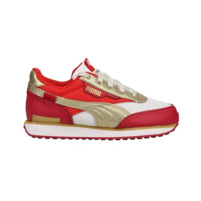 

Красные кроссовки Puma Future Rider Glitz на шнуровке для мальчиков, повседневная обувь 38475301, Красный, Puma Future Rider Glitz Lace Up Youth