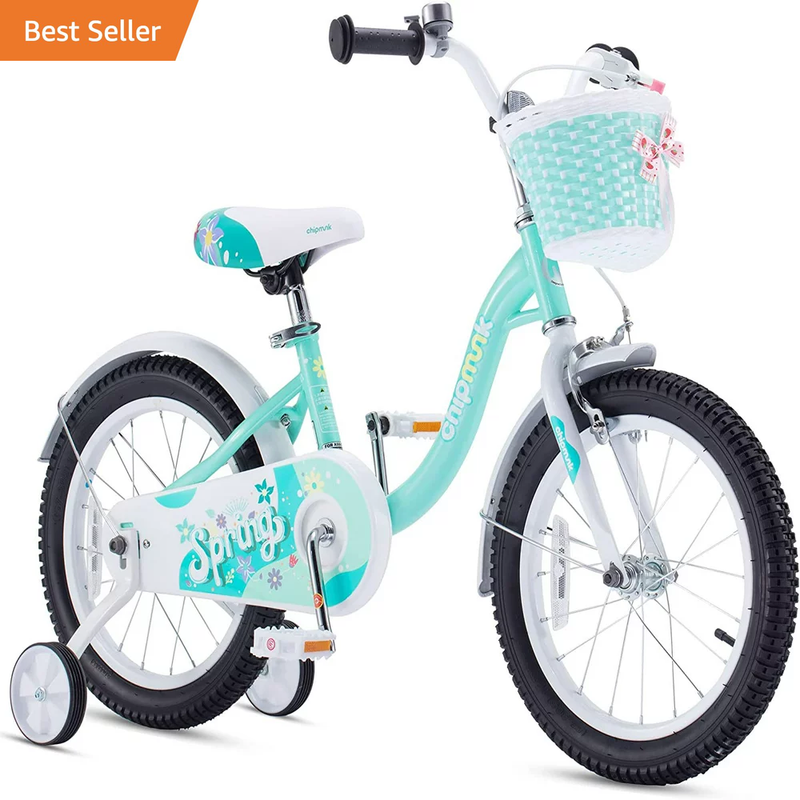 Spring Kids Bike Girls 18 Inch Bicycle with Basket Kickstand