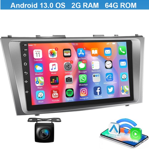 Android 13 Apple CarPlay GPS Navi BT For Toyota Camry 2007-2011 Car Stereo Radio