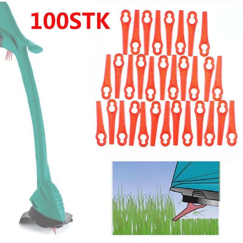 100stk Kunststoffmesser Ersatzmesser /Messer /Nylon passt für Akku Rasentrimmer