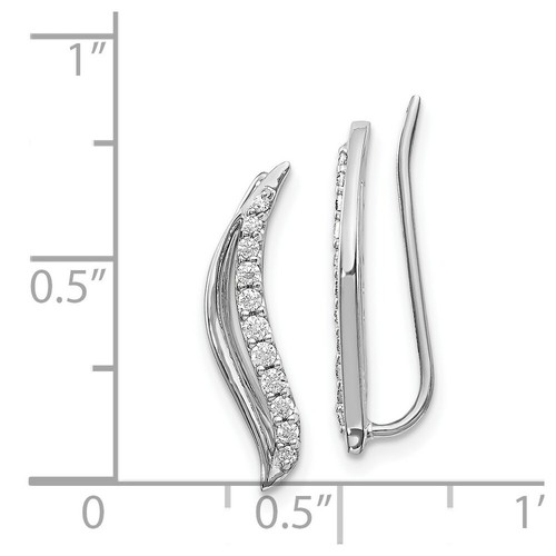 Pre-owned Goldia 14k White Gold Diamond Earrings