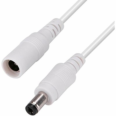 Power Surveillance Camera Cables Extension 33ft 2.1mm 5.5mm Compatible With 12V