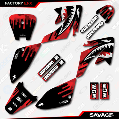 Red Savage Racing Graphics kit Fits 04-10 Honda Crf70 Crf80 Crf100 CRF 70 80 