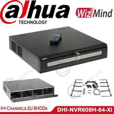 Dahua WizMind Grabador Ultra NVR 64CH 2U 8HDDs SMD 4HDMI 2VGA 4USB Ports eSATA