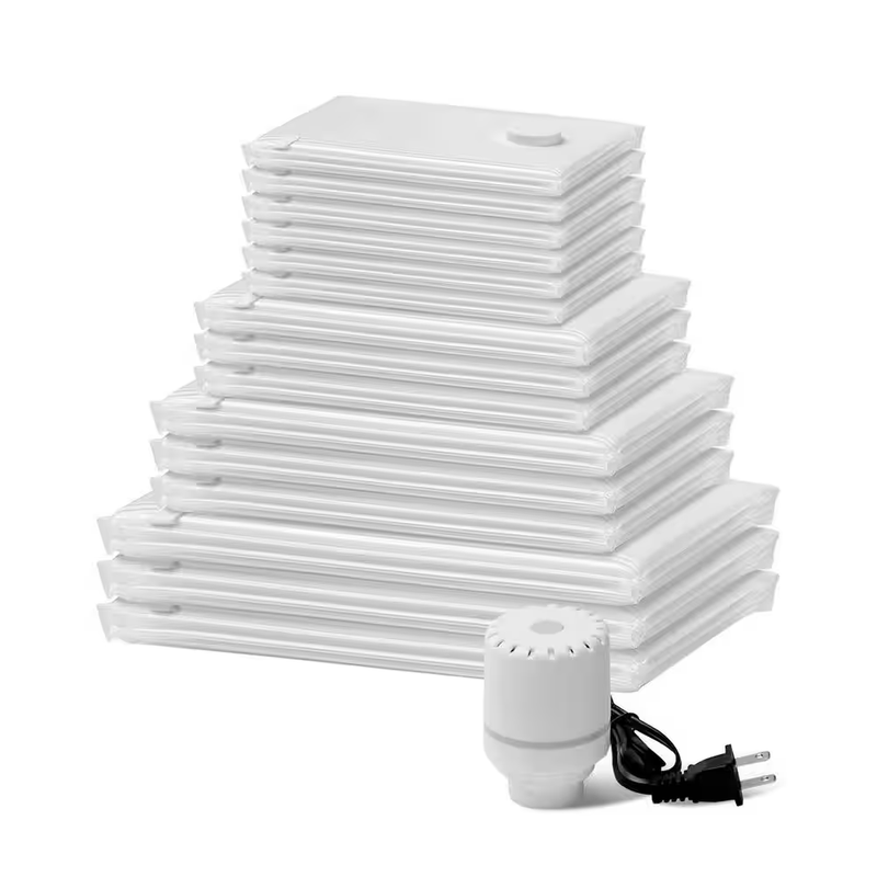 Vacuum Storage Bags Electric Pump Space Saver Compression Bags 15 Pack Travel