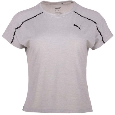 

Puma Charted Tape Crew Neck Short Sleeve TShirt Womens Size  Casual Tops 84573, Grey