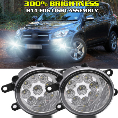 For 2010 Toyota RAV4 Pair Front Bumper Fog Light Lamp Replacement #8121006071
