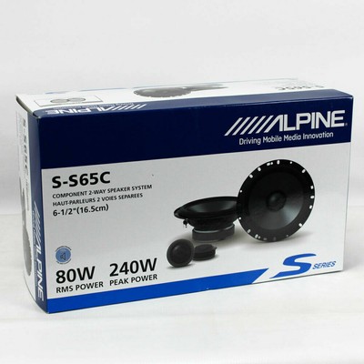 ALPINE S-S65C 6.5/" CAR AUDIO STEREO 240W COMPONENT SILK TWEETERS SPEAKERS NEW