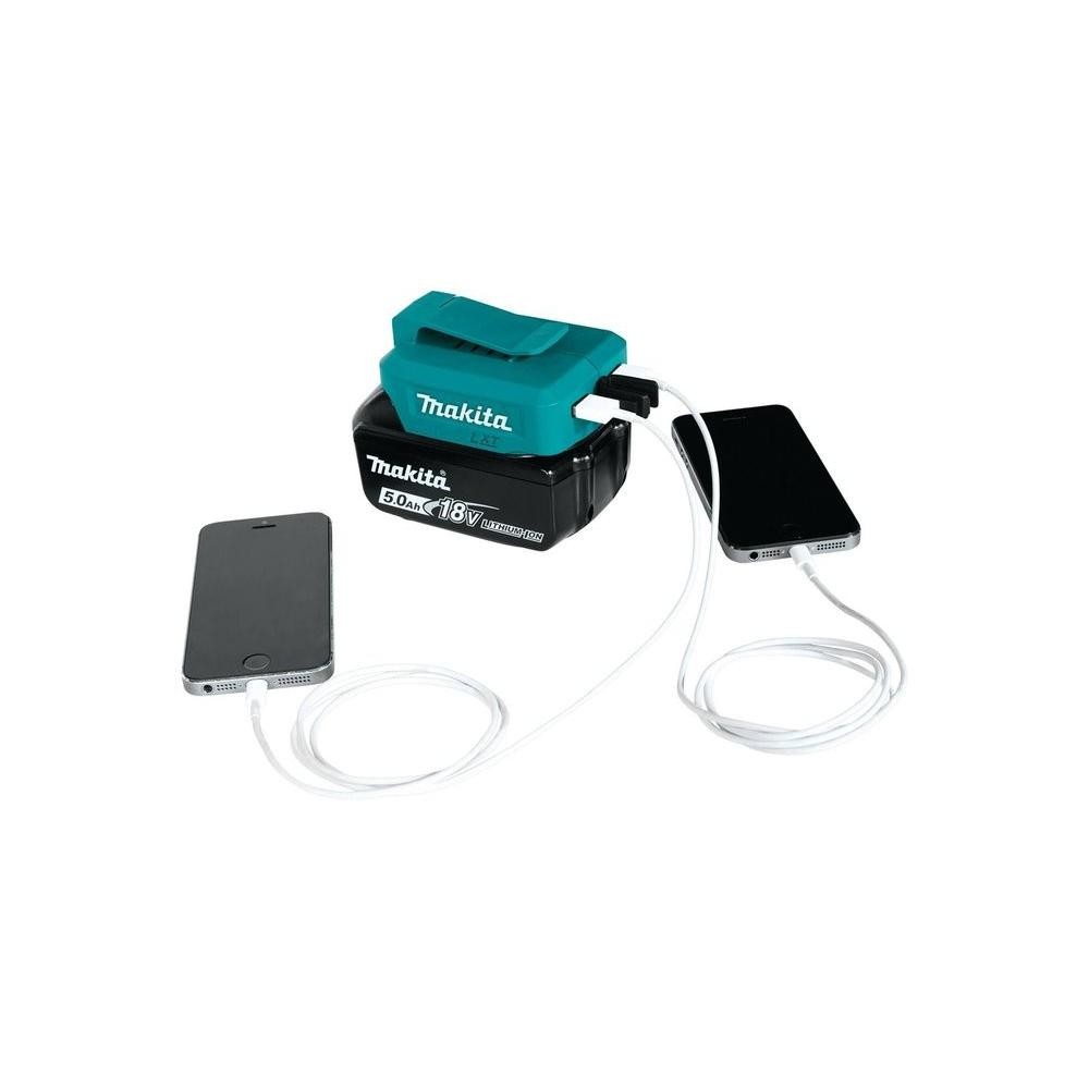 Makita 18 Volt LXT Lithium Ion Cordless 2 USB Port Power Source Battery Charger