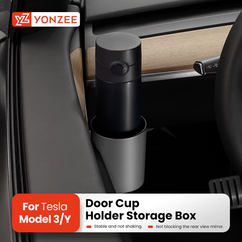 For Tesla Model 3 Y Juniper Highland 2025 Water Cup Holder Door Handle Coffee Dr
