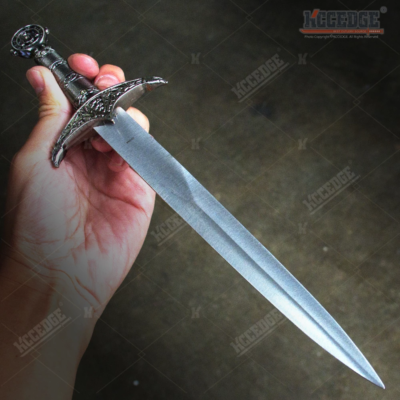 13" Medieval Crusader Serpent Dagger Full Metal Handle Stainless Steel Blade