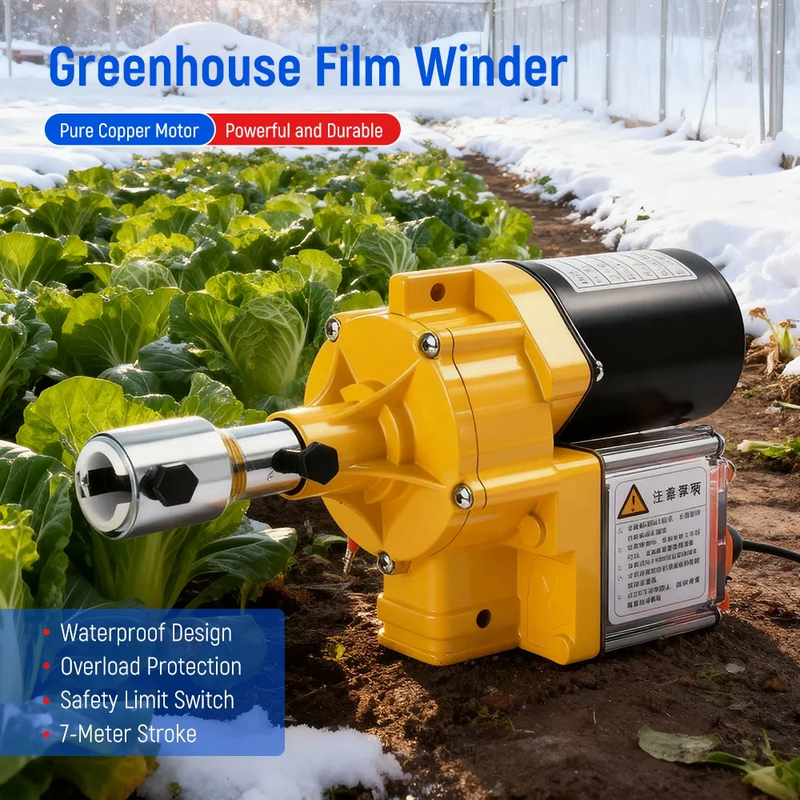 Automatic Film Roller 220V Greenhouse Roll-up System Roll-up Ventilator System G