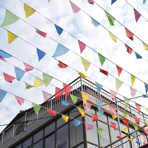 Lot Pennant Flags Multi Coloured Bunting Plastic Banner Party