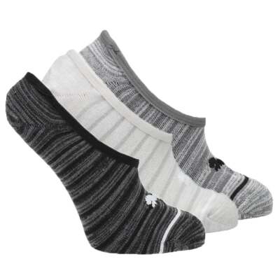 

Женские носки Puma 3Pk Non Terry No Show, размер 9–11, спортивные, повседневные, 858584-02, Grey
