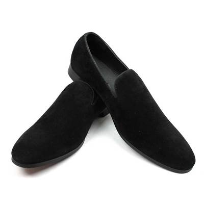 New Mens Black Suede Dress Shoes Lace Up Oxfords & Slip On Option Formal By AZAR