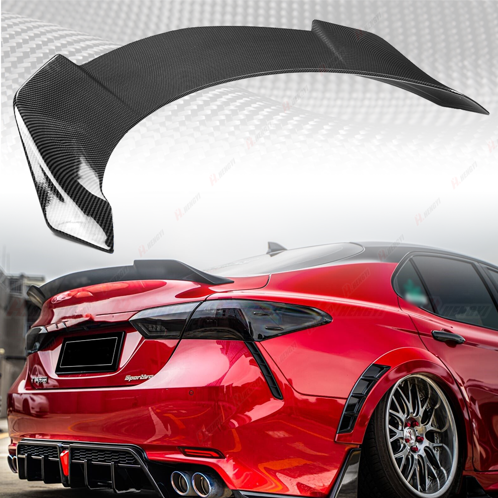 For Toyota Camry 2018-23 Carbon Style V2 Style Duckbill Rear Trunk Spoiler Wing