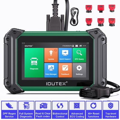 IDUTEX 12V 24V OBD Heavy Duty Truck Diesel Scanner HD Full System Code Reader