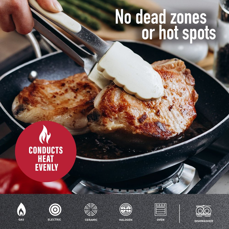 Heavy Duty Ultimate Nonstick Square Frying Pan Cookware Scratch Resistant Grill