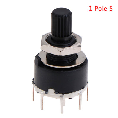 Rotary Switch 2 Pole 3 4 position 1 Pole 5 6 8 Position Axis Band Switch SR16MM