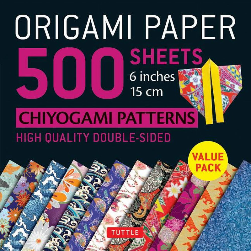 Origami Paper 500 Sheets - Chiyogami Patterns 6x6 inches - Double-Sided,