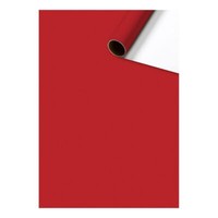 Geschenkpapier - Röllchen - 70cm x 10m - Rot - Kurzrolle - Uni Plain - Verbrauch