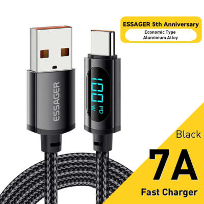 Essager USB Type C To USB C Cable 100W/5A PD Fast Charging Charger Wire Cord