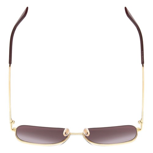 Pre-owned Gucci Gg0987sa-002 Unisex Classic Designer Sunglasses In Gold & Plum/brown 60 Mm In Multicolor