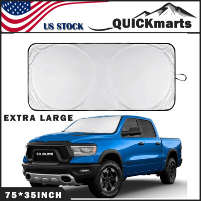 Folding Jumbo Extra Large Car Window Sun Shade Truck Van Visor Windshield Cover