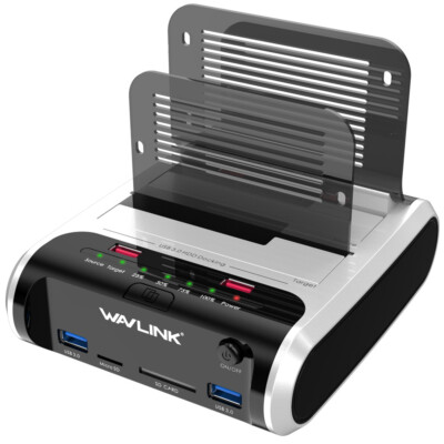 External Hard Drive Enclosure USB 3.0 to SATA Dual Bay Docking Station 2.5  3.5 